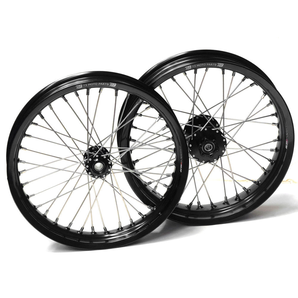 Rawrr Mantis / X Pro 17" Supermoto Wheels with Buchanan's Heavy Duty Spokes